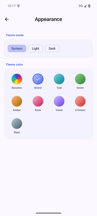 Theme colors